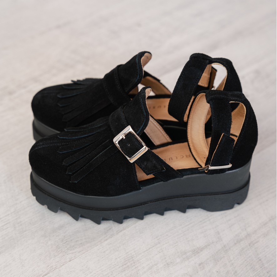*Pantofi - Amur - Black - Talpa Inalta